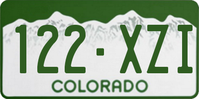 CO license plate 122XZI