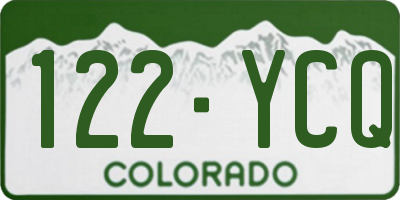 CO license plate 122YCQ