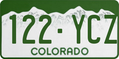CO license plate 122YCZ