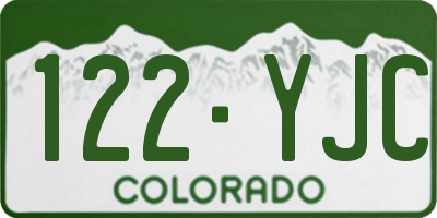 CO license plate 122YJC