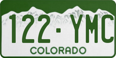 CO license plate 122YMC