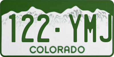 CO license plate 122YMJ