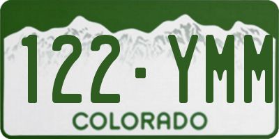 CO license plate 122YMM