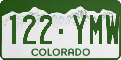 CO license plate 122YMW