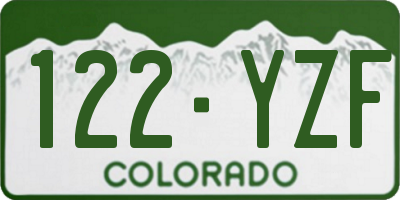 CO license plate 122YZF