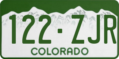 CO license plate 122ZJR