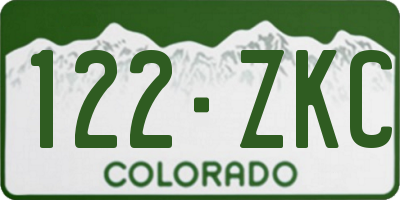 CO license plate 122ZKC