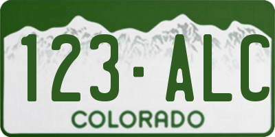 CO license plate 123ALC