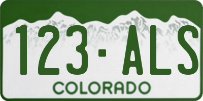 CO license plate 123ALS