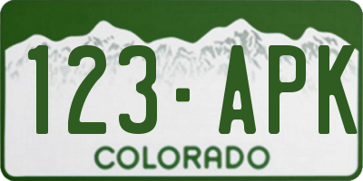 CO license plate 123APK