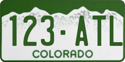 CO license plate 123ATL