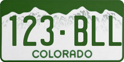 CO license plate 123BLL