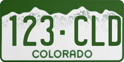 CO license plate 123CLD