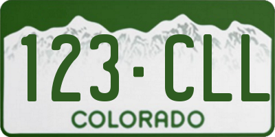 CO license plate 123CLL