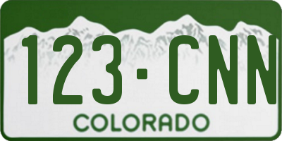 CO license plate 123CNN