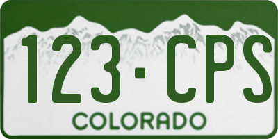 CO license plate 123CPS