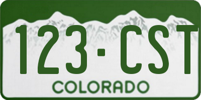 CO license plate 123CST