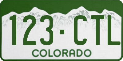 CO license plate 123CTL