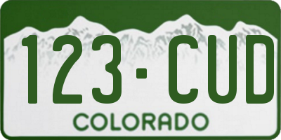 CO license plate 123CUD