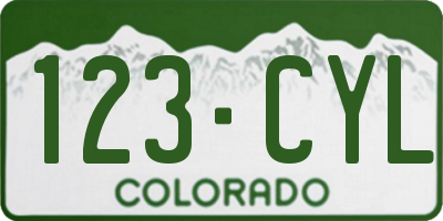 CO license plate 123CYL