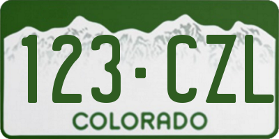 CO license plate 123CZL