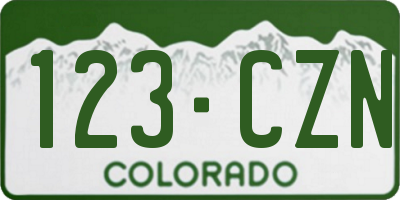 CO license plate 123CZN