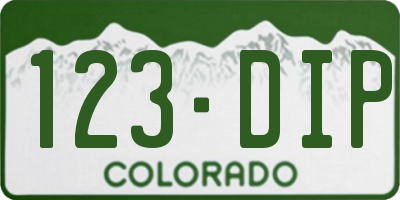 CO license plate 123DIP