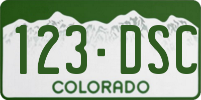 CO license plate 123DSC
