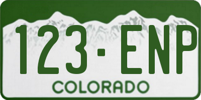 CO license plate 123ENP