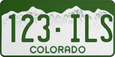 CO license plate 123ILS