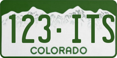 CO license plate 123ITS