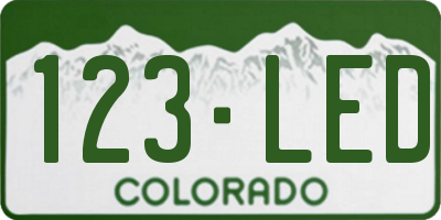 CO license plate 123LED