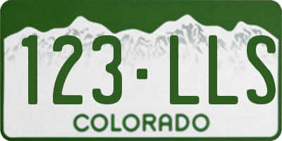 CO license plate 123LLS