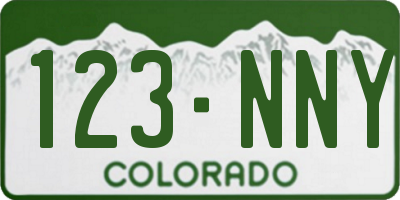 CO license plate 123NNY