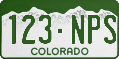 CO license plate 123NPS