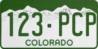 CO license plate 123PCP