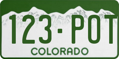 CO license plate 123POT
