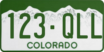 CO license plate 123QLL