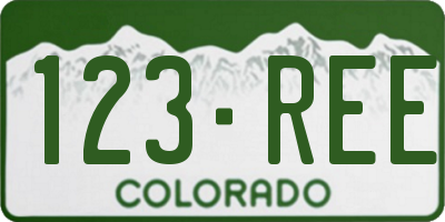CO license plate 123REE