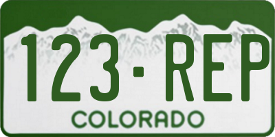 CO license plate 123REP