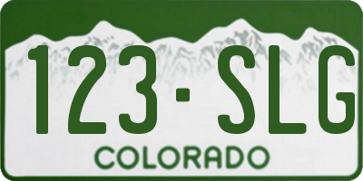 CO license plate 123SLG
