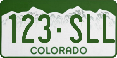 CO license plate 123SLL