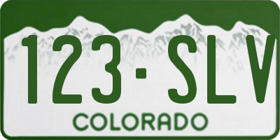 CO license plate 123SLV