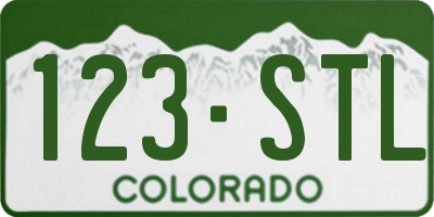 CO license plate 123STL