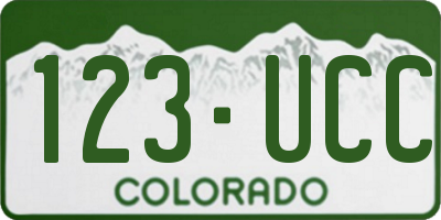 CO license plate 123UCC