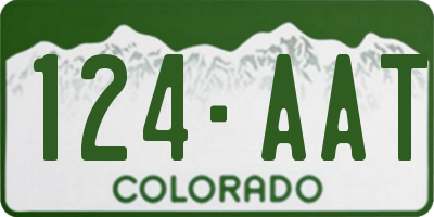 CO license plate 124AAT