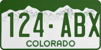 CO license plate 124ABX