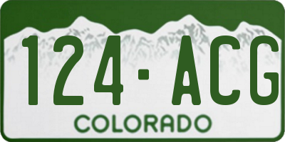 CO license plate 124ACG