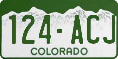 CO license plate 124ACJ