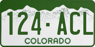 CO license plate 124ACL
